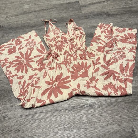Patrons Of Peace Jumpsuit Ivory Coral Floral Sleeveless Women’s  NWT XS - Picture 12 of 12